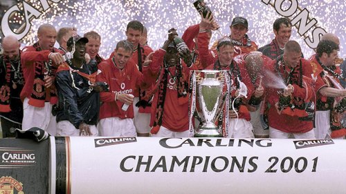 Take a look back at all of the most memorable moments from the 2000-01 Premier League season. Arsenal, Liverpool and Manchester United tussled for the title.