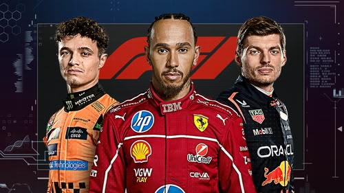 It's lights out at Silverstone. Max Verstappen shares the front row with Oscar Piastri, while Brits Lando Norris, George Russell and Lewis Hamilton round out the top five. (06.07)
