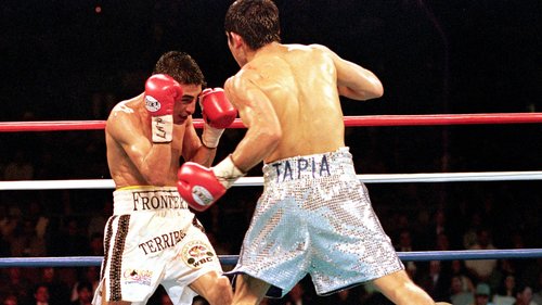 The first in a trilogy of fights between the two, re-watch the celebrated Erik Morales and Marco Antonio Barrera match up, with both the WBC and WBO super bantamweight titles on the line.