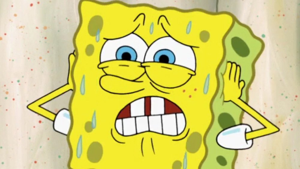 What following episode is this scene with a sad crying SpongeBob