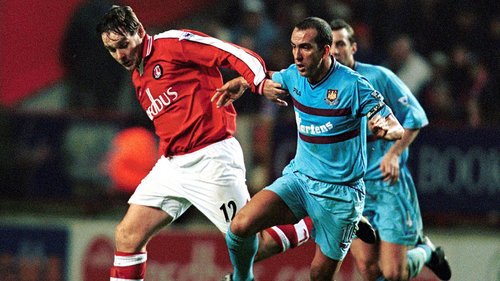 Relive one of the Premier League's great games. Here, Charlton Athletic take on West Ham United at The Valley in November 2001 in a pulsating encounter that went down to the wire.