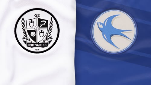 Port Vale host Cardiff City in Sky Bet League One. Brian Barry-Murphy's Bluebirds started their season with a 2-1 win against Peterborough, while the hosts lost to Rotherham. (07.08)