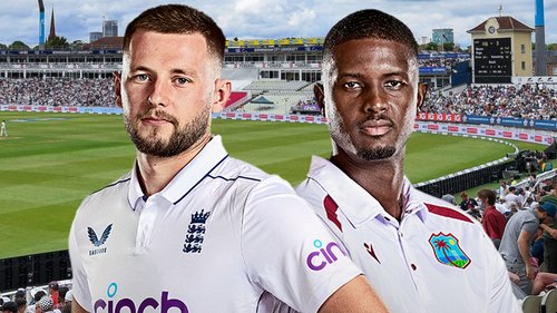 Day two of the third Test between England and West Indies at Edgbaston. The fall of 13 wickets yesterday sees England resume play chasing the tourists' first-innings total of 282. (27.07)