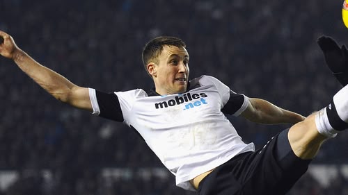 A look back at some classic Football League play-off finals from years gone by. Here, Derby County take on Queens Park Rangers at Wembley in the Championship play-off final in 2014.