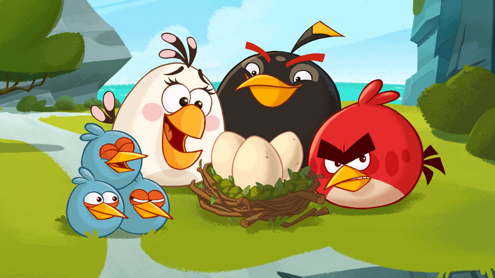 Angry birds 1.5 0. Злые птички. Angry Birds фон. Енгрибердс картинки. Angry Birds toons Red.