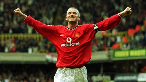 A look at some of the most famous, iconic stars to have graced the Premier League. Here, the focus is on English midfielder David Beckham - a big personality both on and off the pitch.