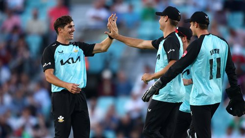 A Vitality Blast clash between Surrey and Middlesex as top meets bottom in the South Group. Recently, Surrey ran through Glamorgan's total of 108 runs with nine wickets to spare. (05.07)