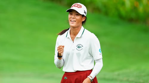 The opening round of the Amundi Evian Championship, Europe's only women's Major, in Evian-les-Bains, France. Japanese golfer Ayaka Furue celebrated her first Major victory last year.