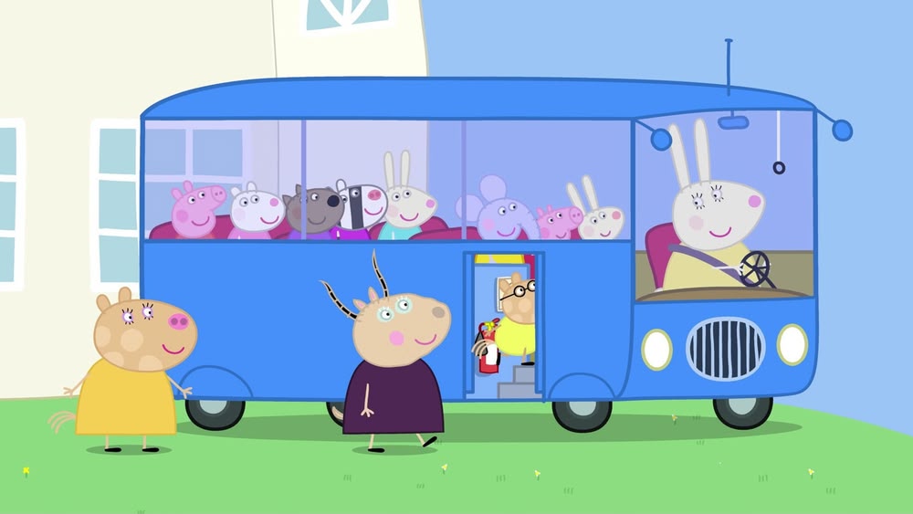 peppa pig blue bus