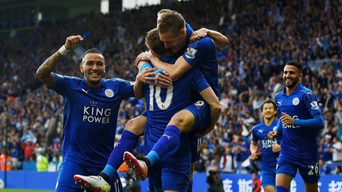 Relive a classic Premier League match. Here, Leicester City celebrate their iconic Premier League title triumph in style as they host Everton at the King Power Stadium in May 2016.